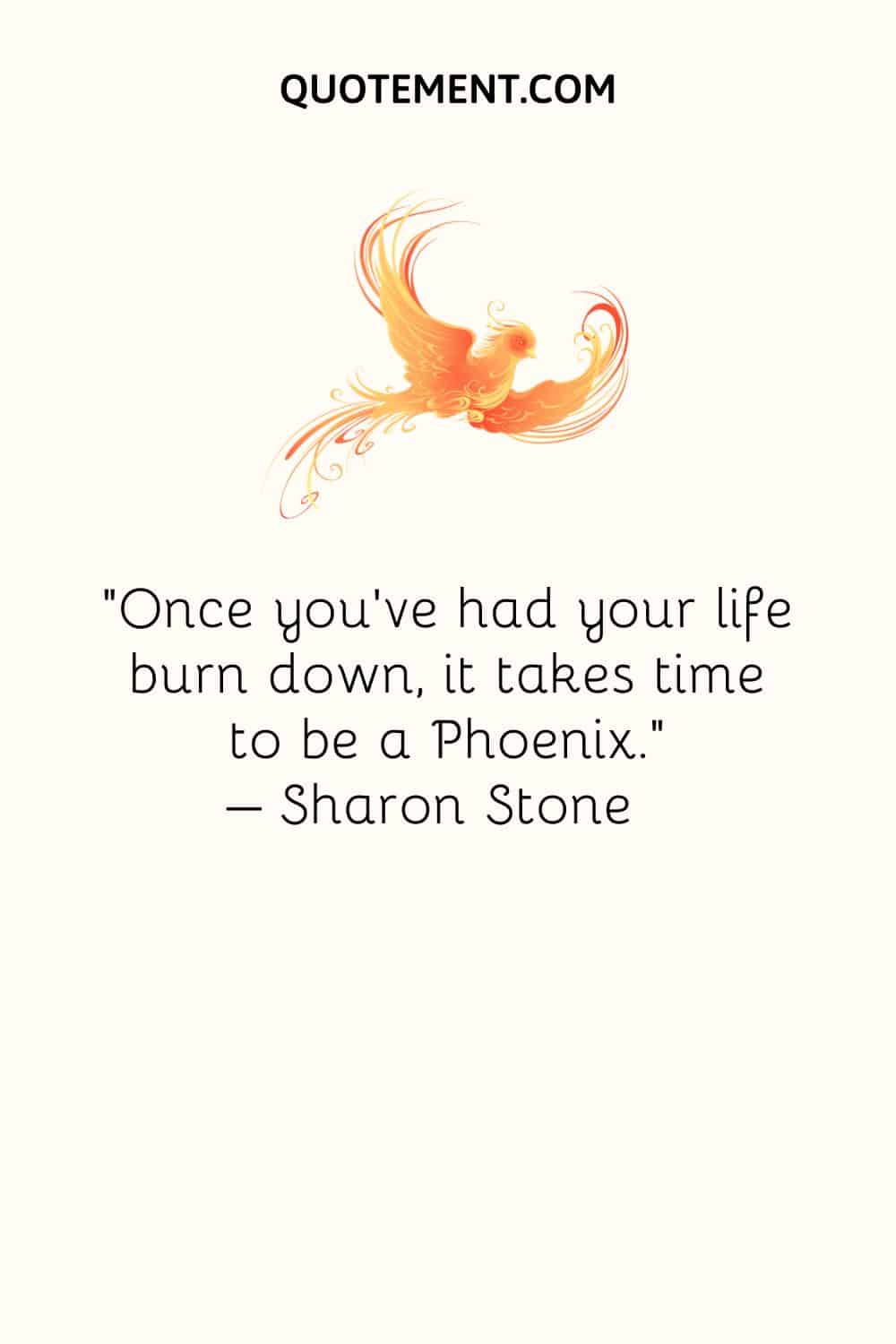 Once you’ve had your life burn down, it takes time to be a Phoenix