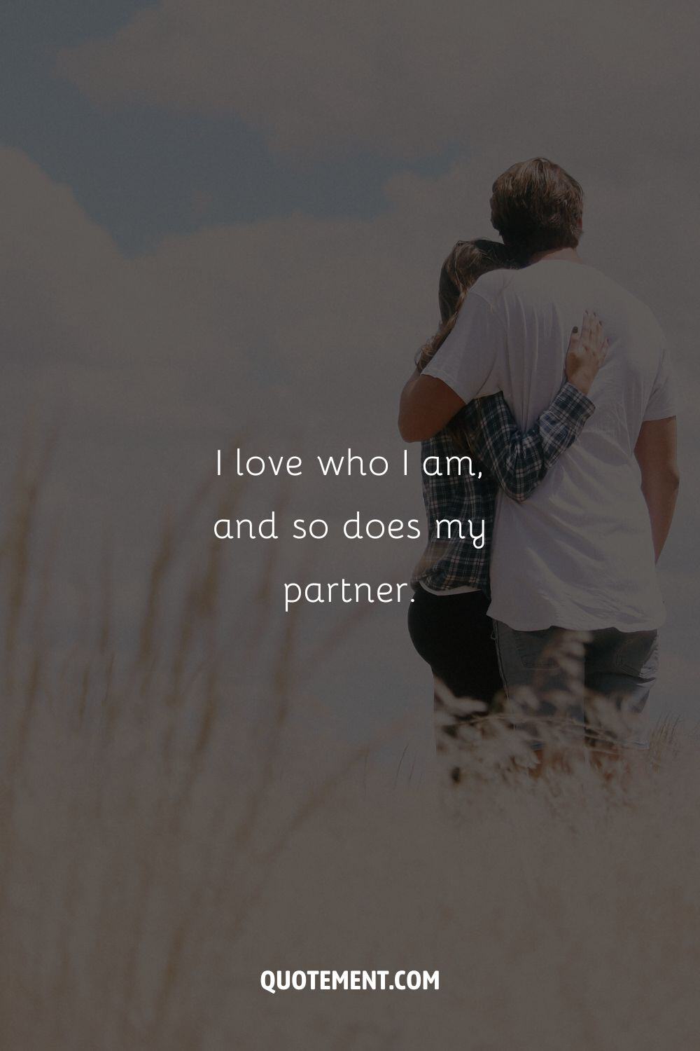 Two people in a close embrace representing an affirmation for a healthy relationship.
