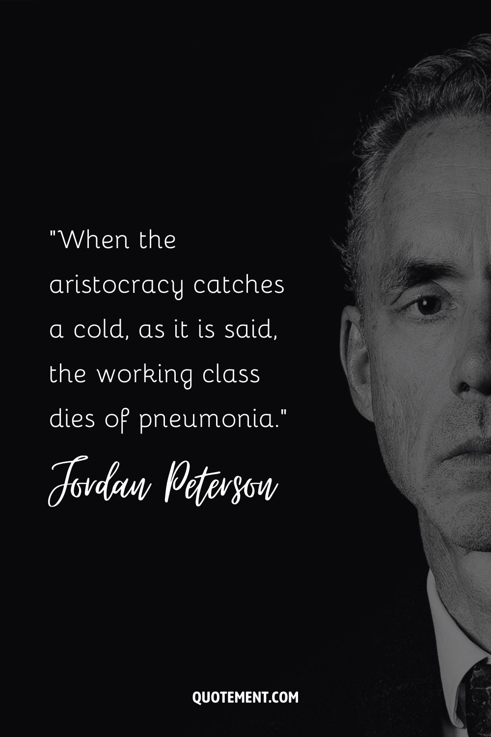 When the aristocracy catches a cold, as it is said, the working class dies of pneumonia