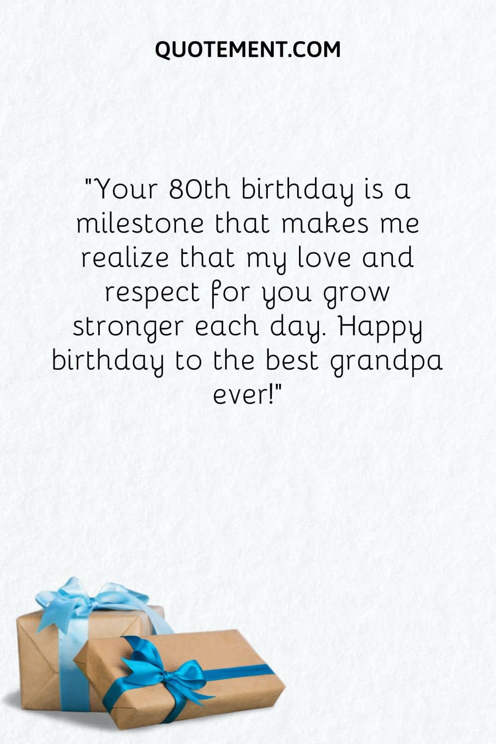 Your 80th birthday is a milestone that makes me realize that my love and respect for you grow stronger each day