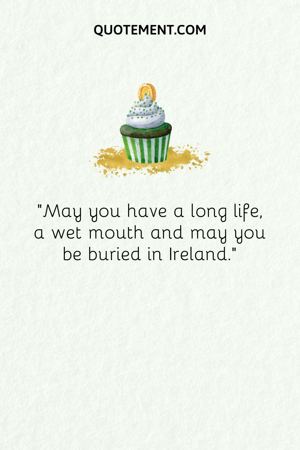 birthday cupcake illustration representing irish birthday blessing