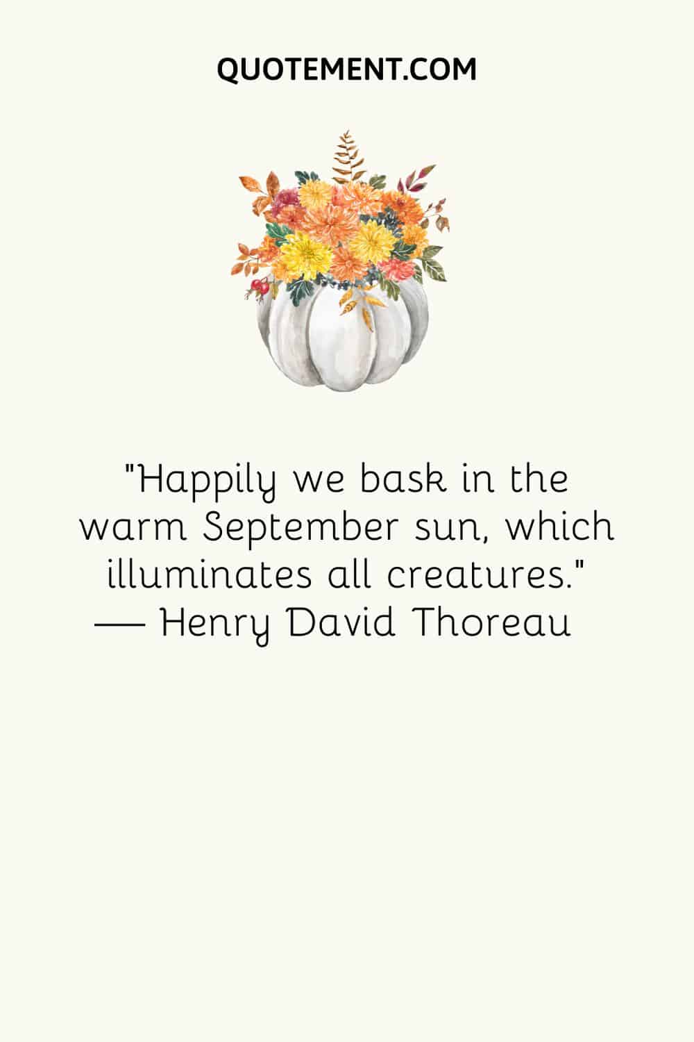 flowers in a vase illustration representing September quote