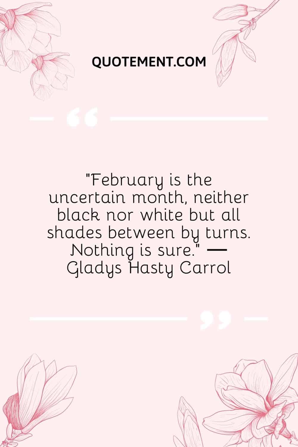 illustration of flowers representing february quote