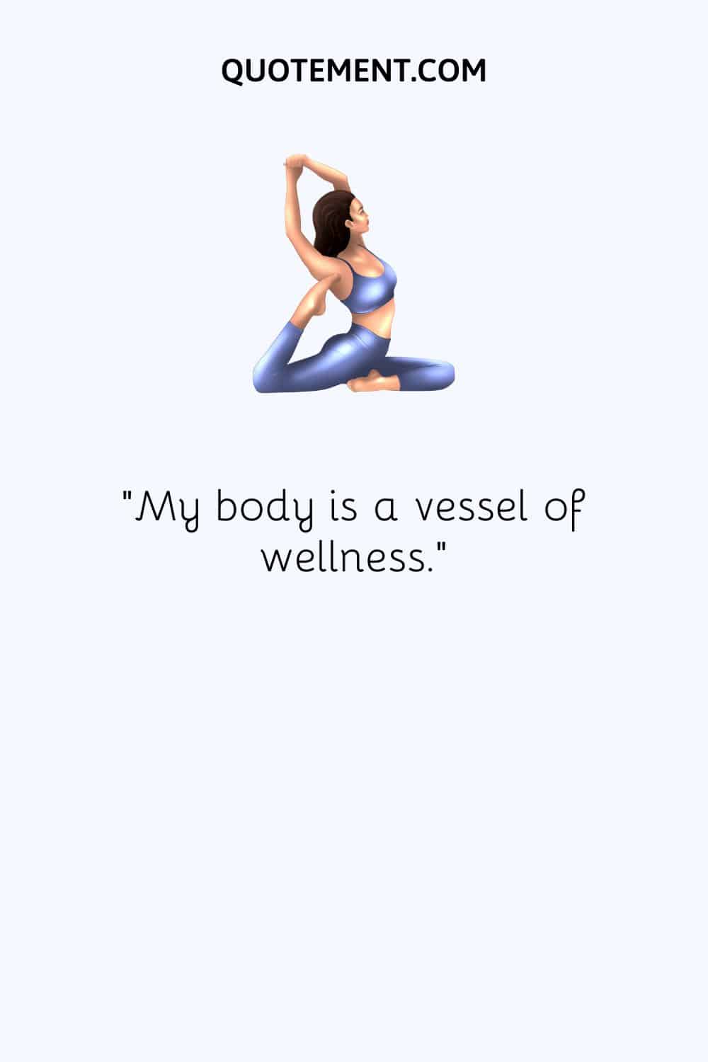 woman doing yoga image representing the best health affirmation