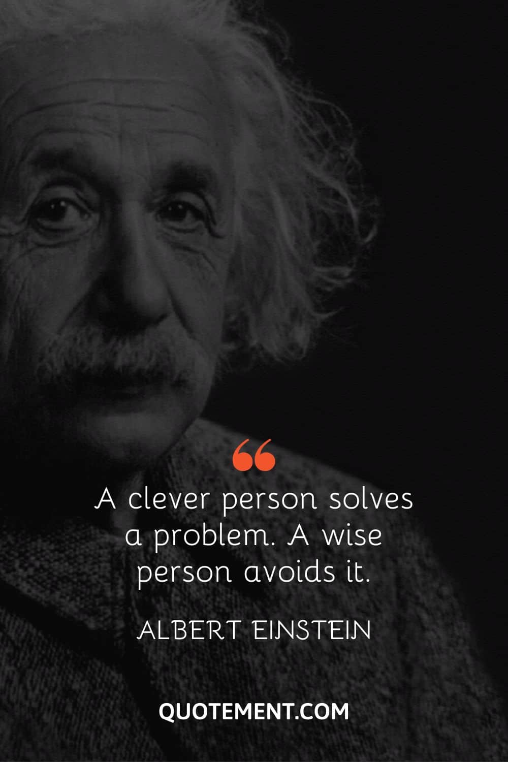 A clever person solves a problem