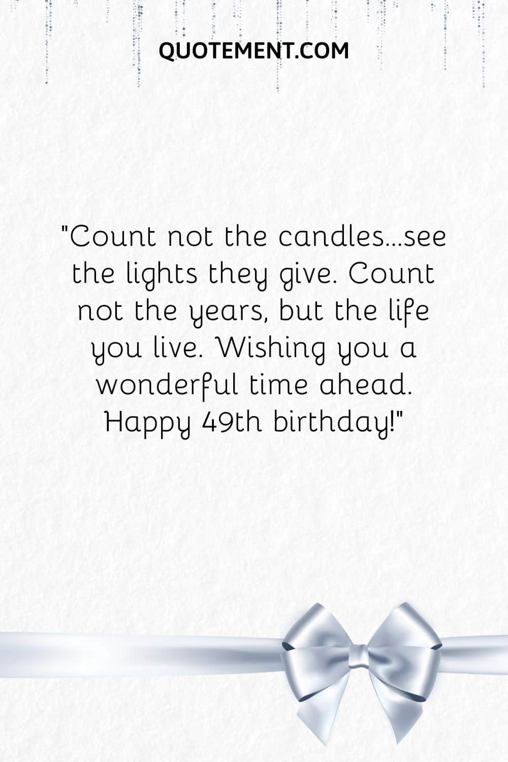 Count not the candles…see the lights they give