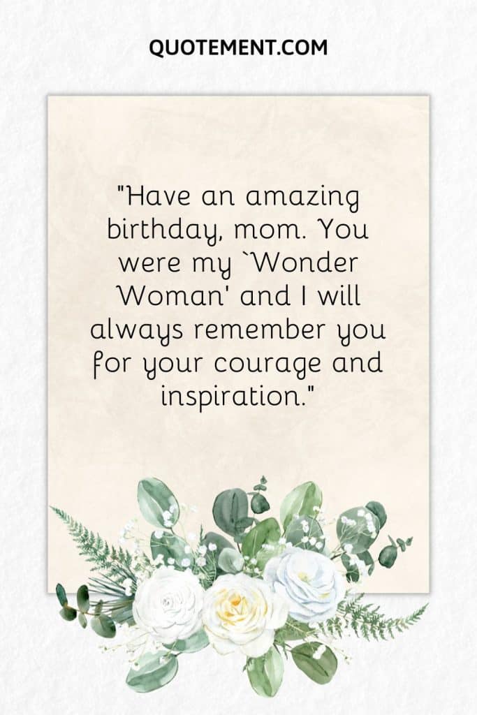 Have an amazing birthday, mom.