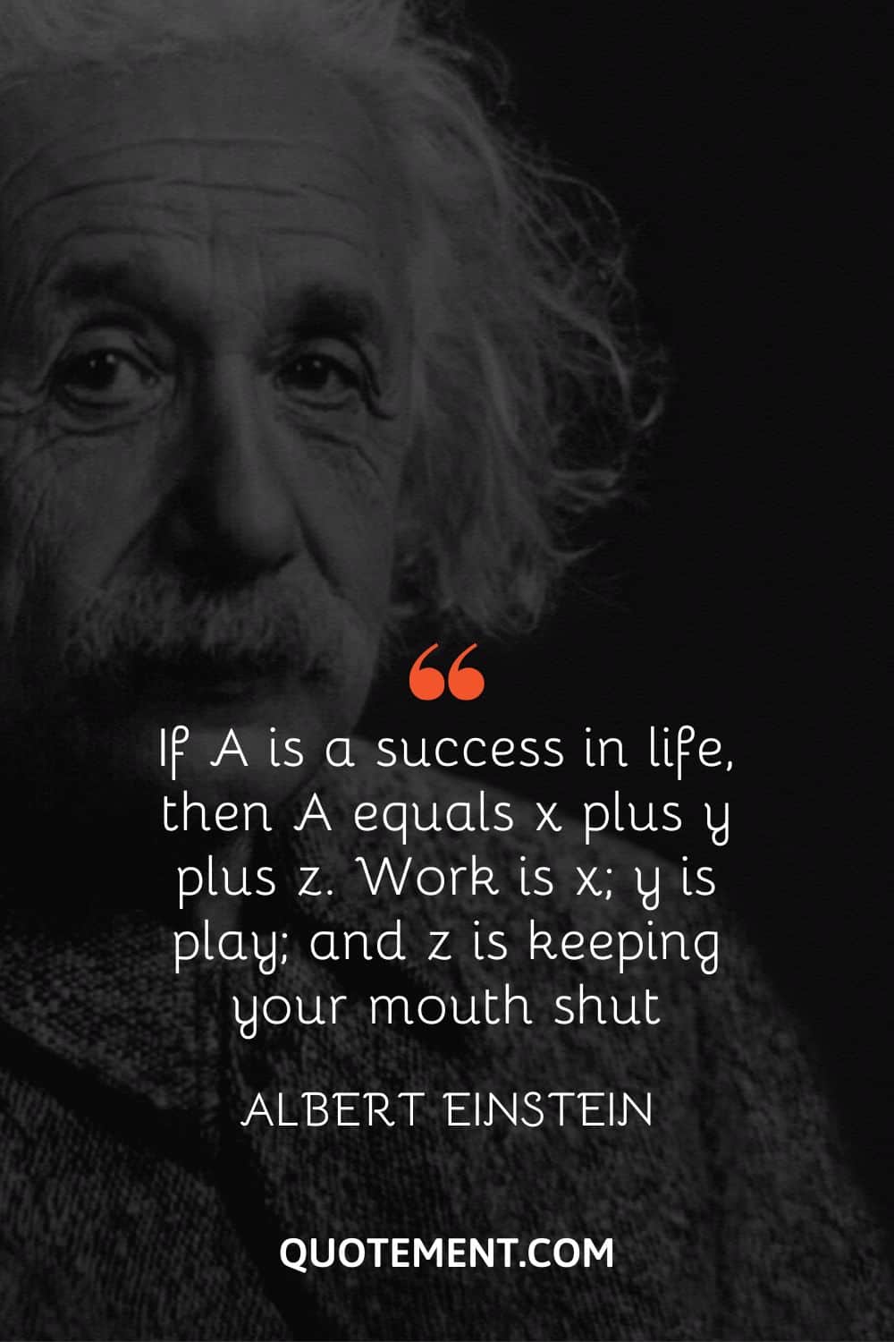 If A is a success in life, then A equals x plus y plus z