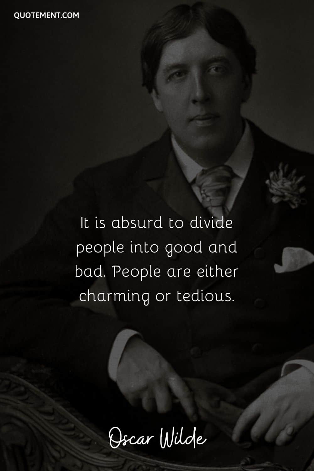 It is absurd to divide people into good and bad