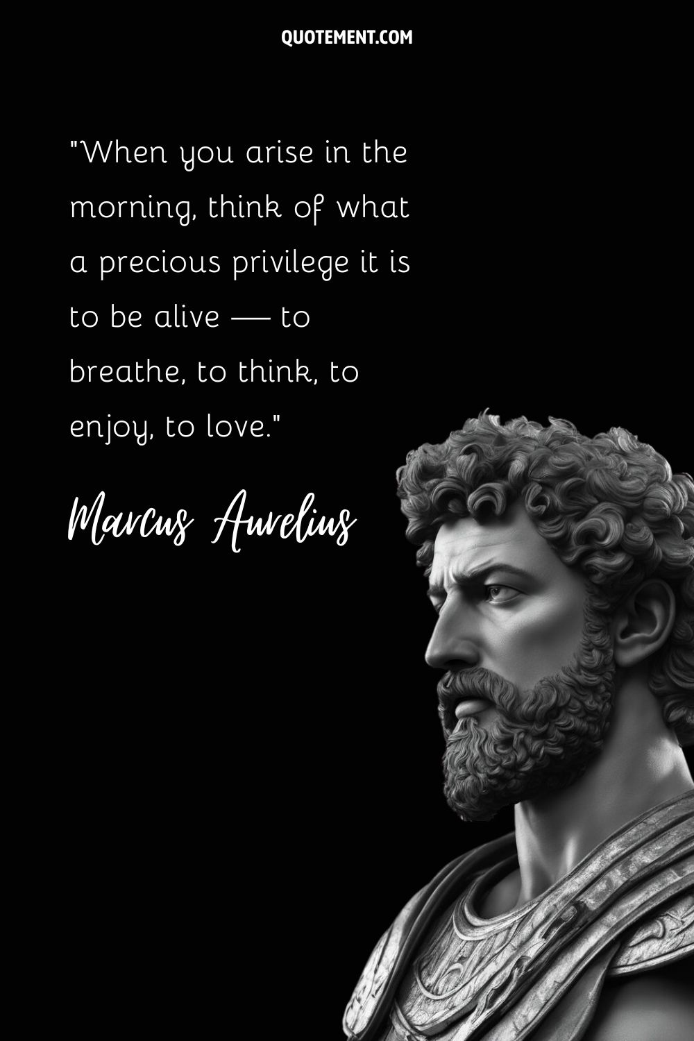 Majestuoso Marco Aurelio en estoico reposo.