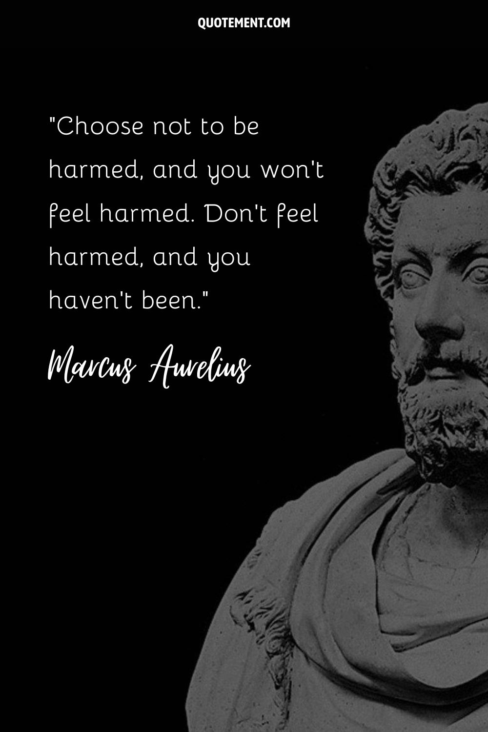 Marble tribute to Marcus Aurelius.
