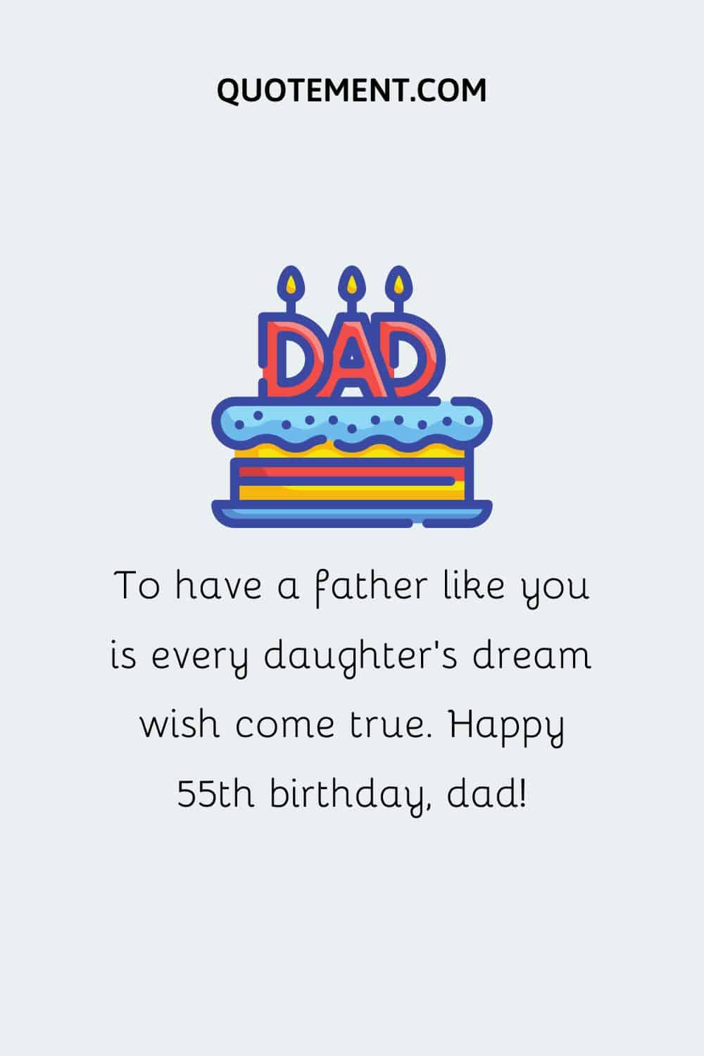 To have a father like you is every daughter’s dream wish come true