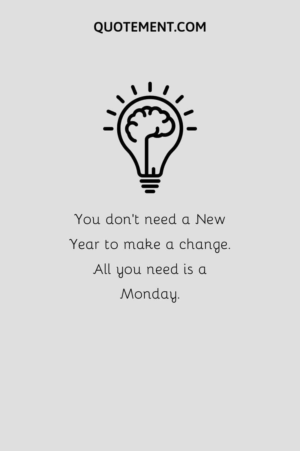 bulb illustration representing Monday inspiring quote to start the week