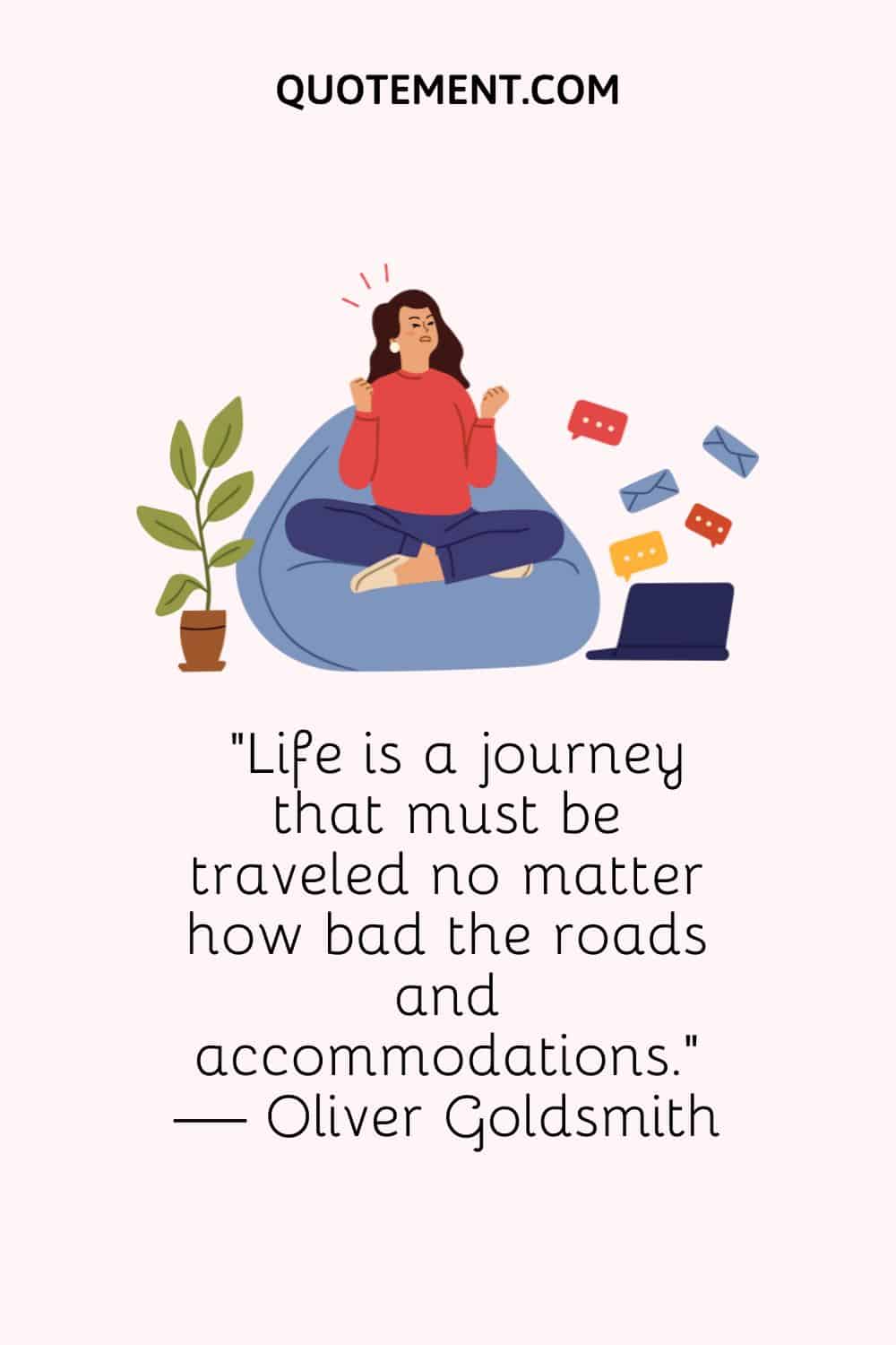 image of a frustrated woman representing trust the journey quote
