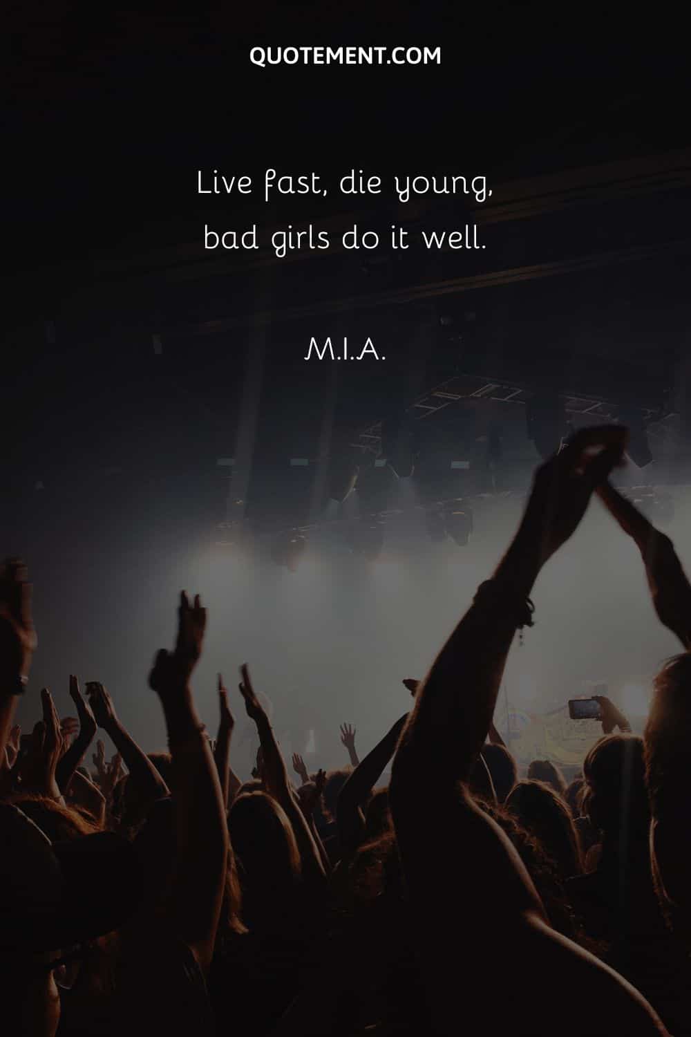 Best rap caption for Instagram and a concert crowd.
