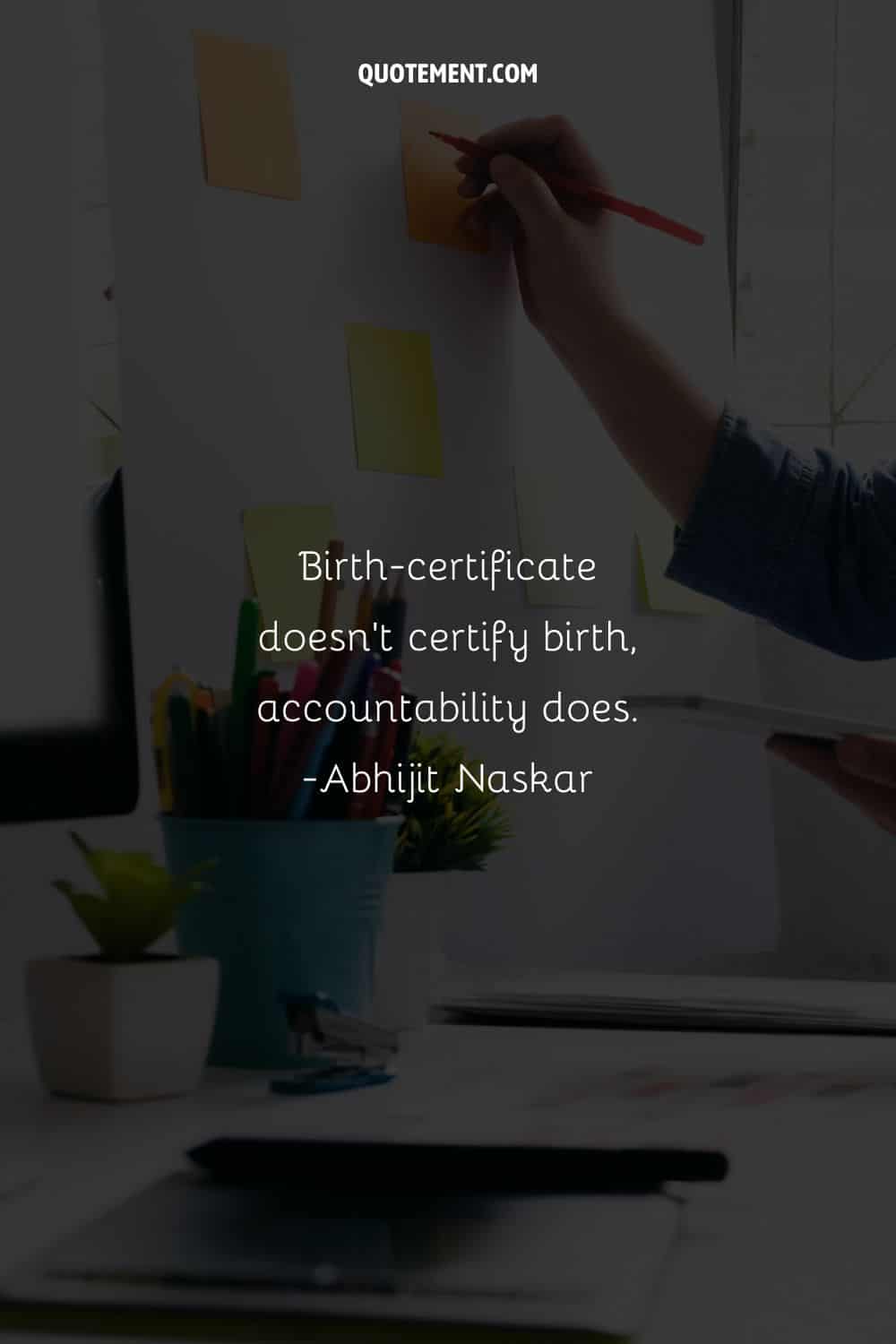 Birth-certificate doesn't certify birth, accountability does