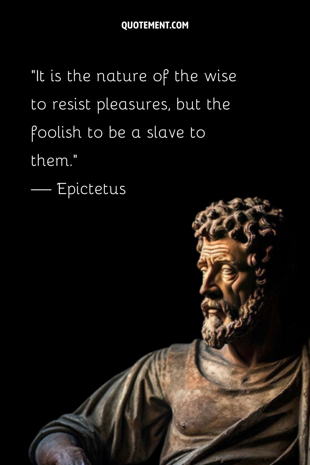 Epictetus' stoic wisdom eternally captured in marble