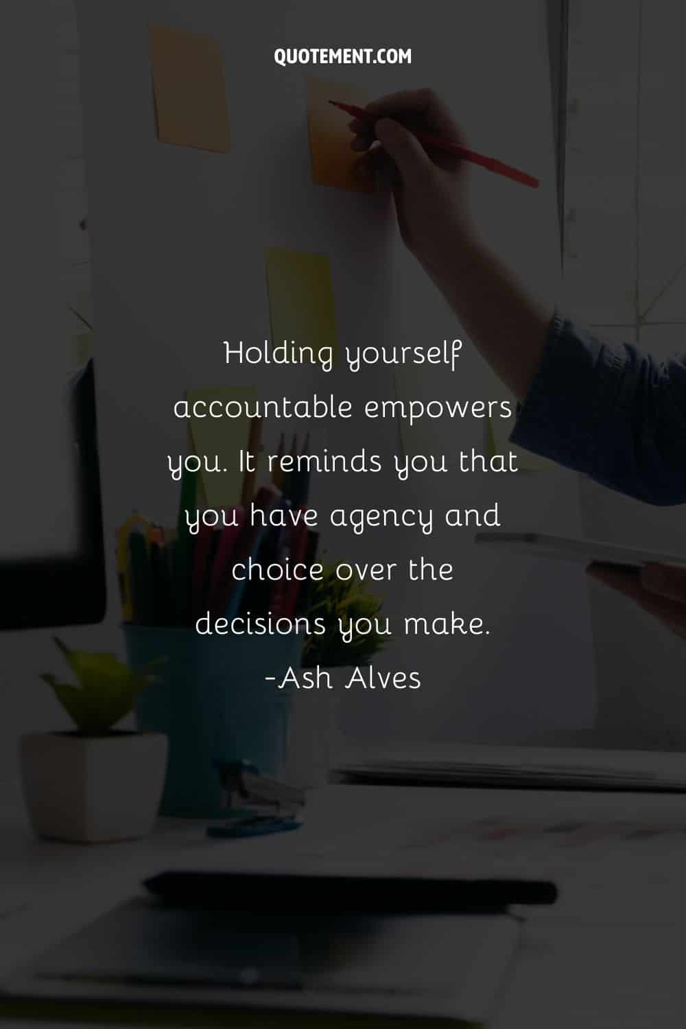 Holding yourself accountable empowers you