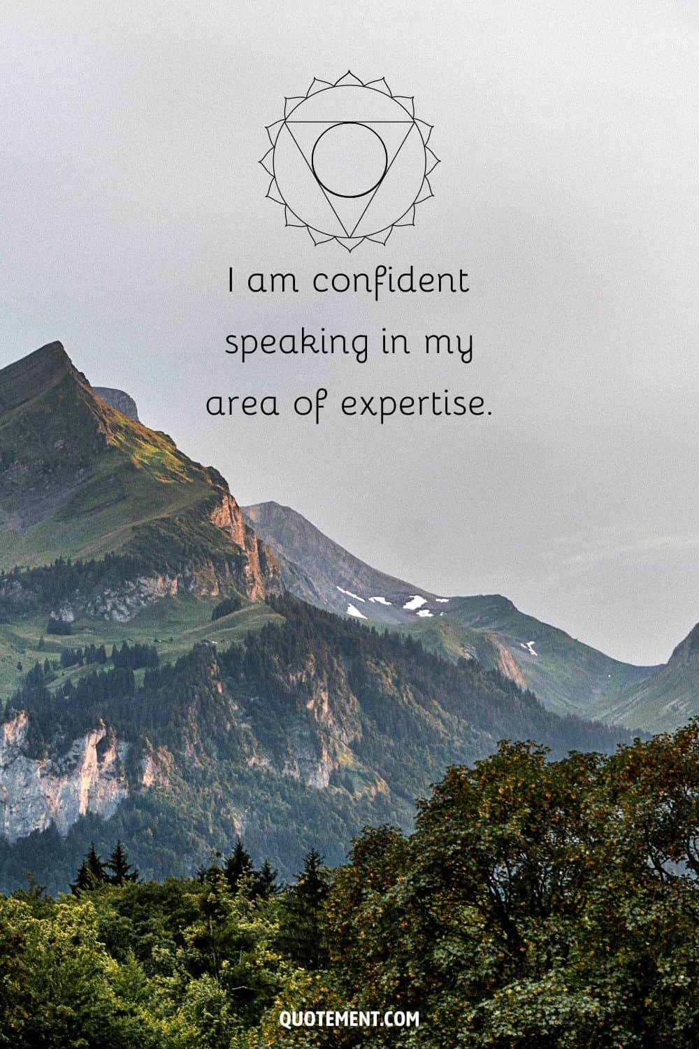 “I am confident speaking in my area of expertise.”
