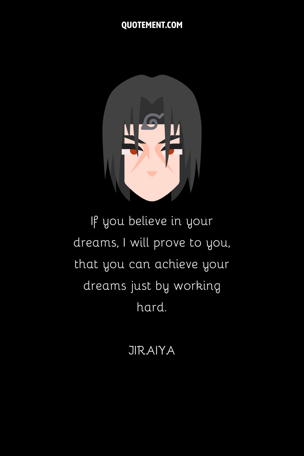 “If you believe in your dreams, I will prove to you, that you can achieve your dreams just by working hard.” — Rock Lee