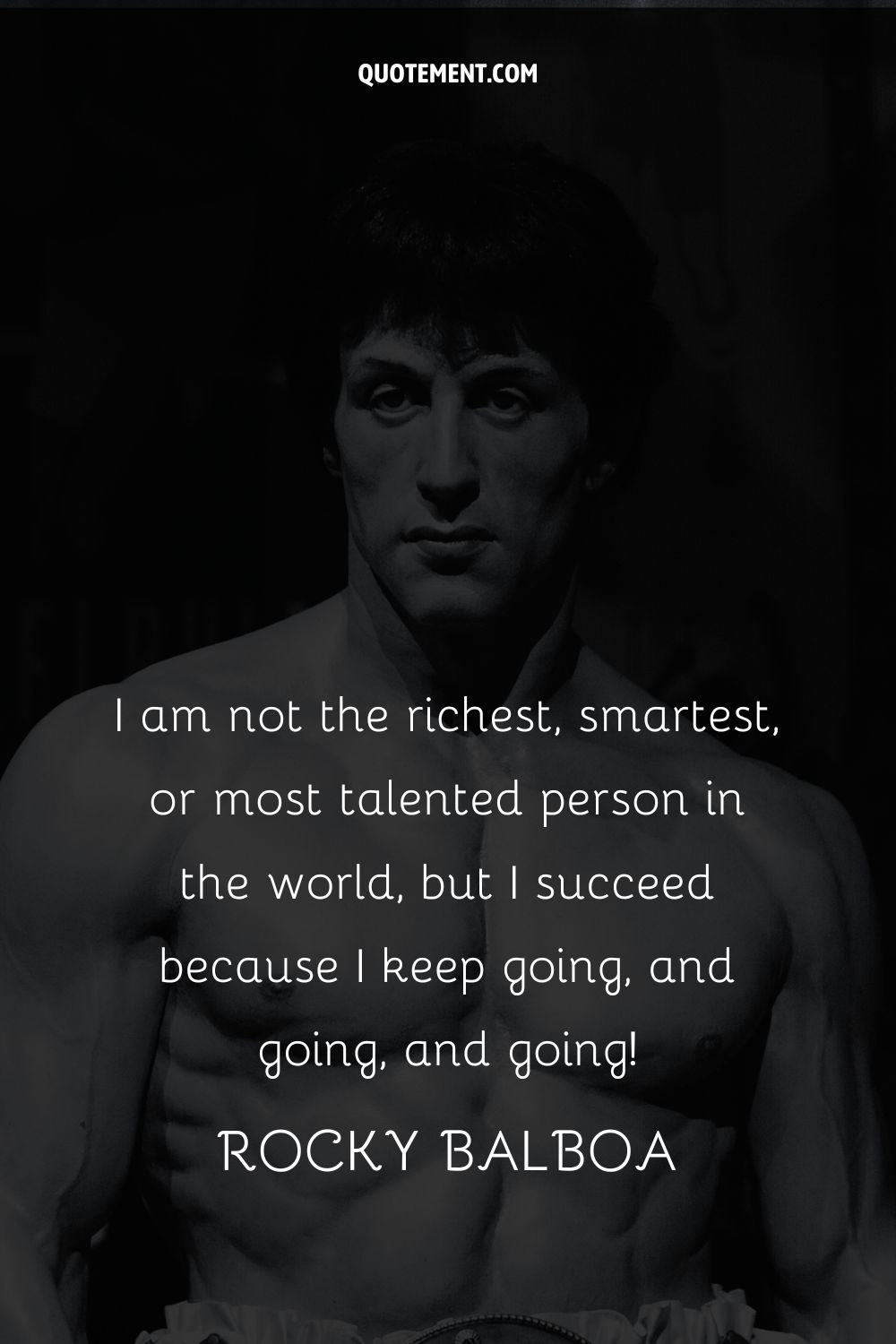 Image of Sylvester Stalone representing the best Rocky quote.
