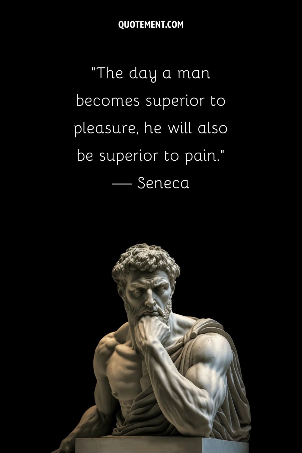 Image of a stoic figure representing the most influential stoic quote.