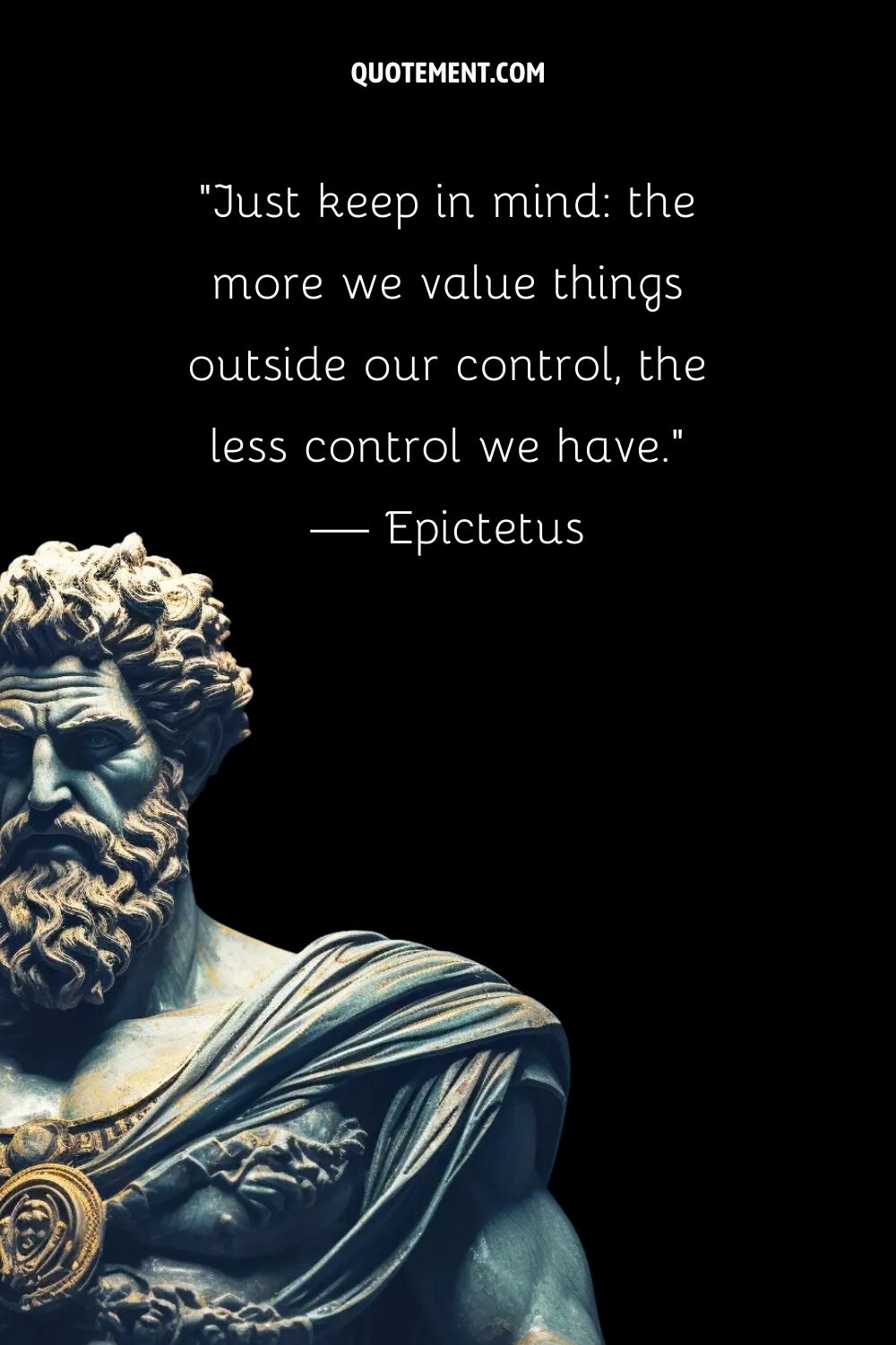 In the stillness of stone, Epictetus' silent wisdom whispers eloquently