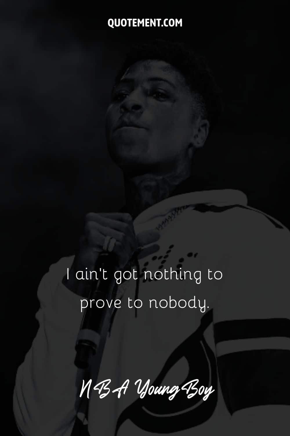 Man in a white hoodie representing nba youngboy quote