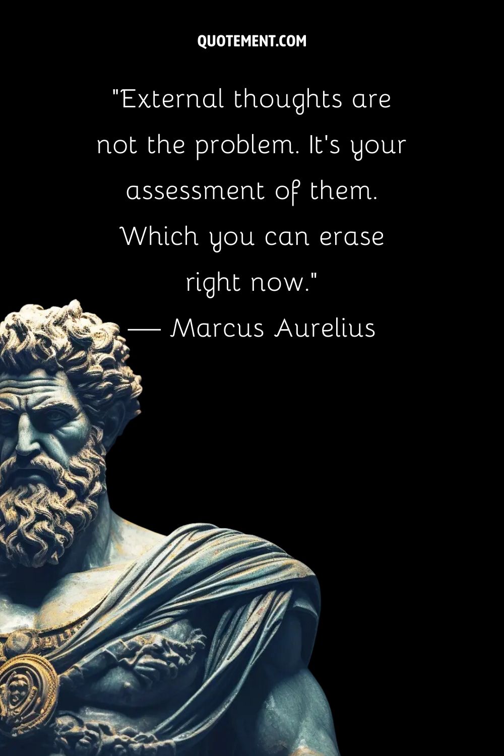 Marble Marcus Stoic wisdom frozen in serenity.