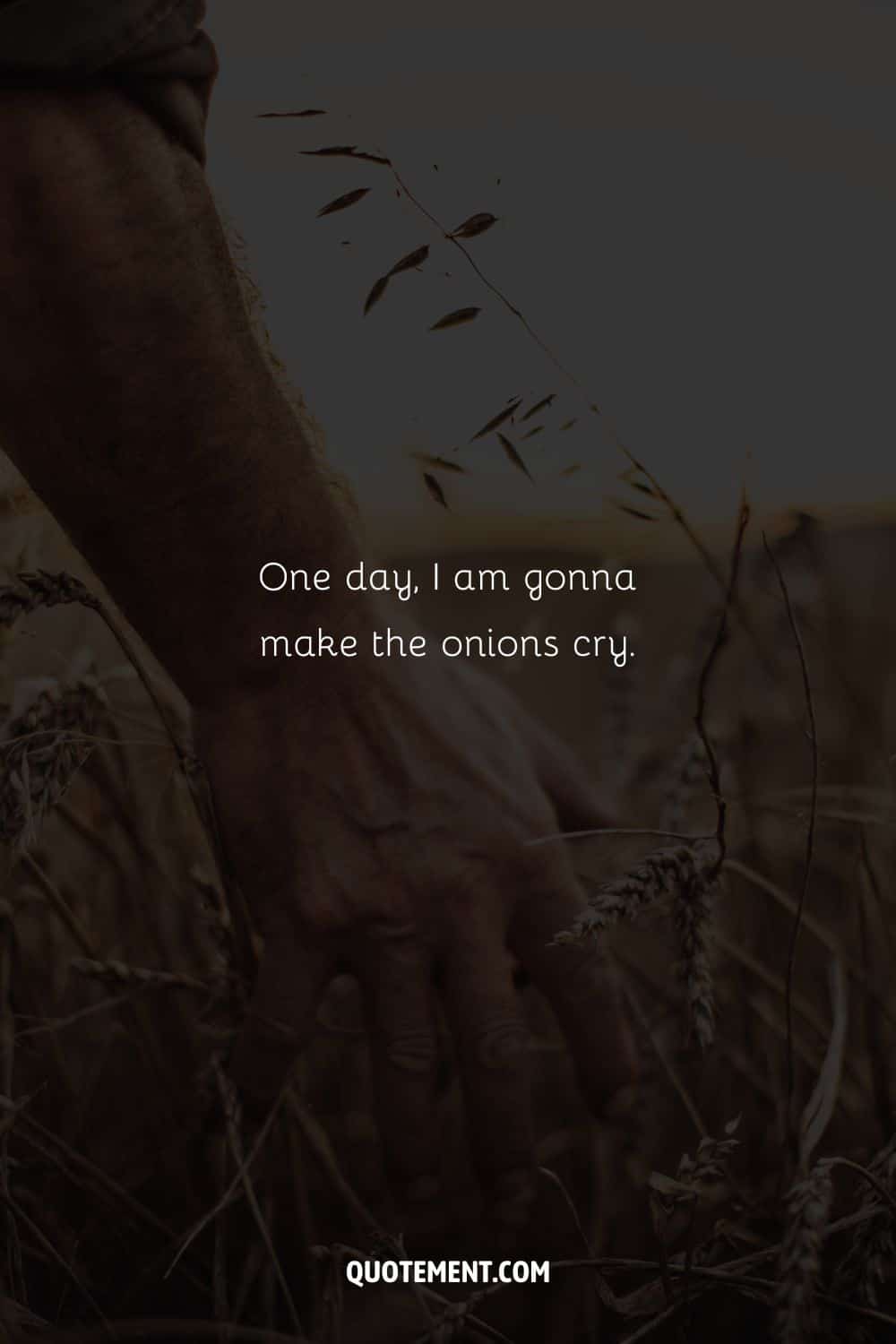 One day, I am gonna make the onions cry (2)