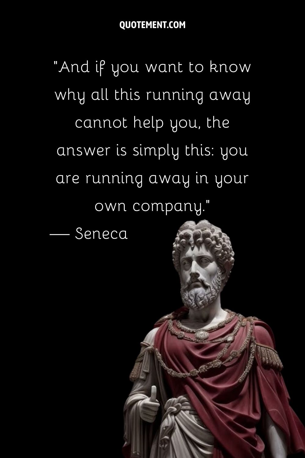 Seneca's enduring wisdom carved in marble.
