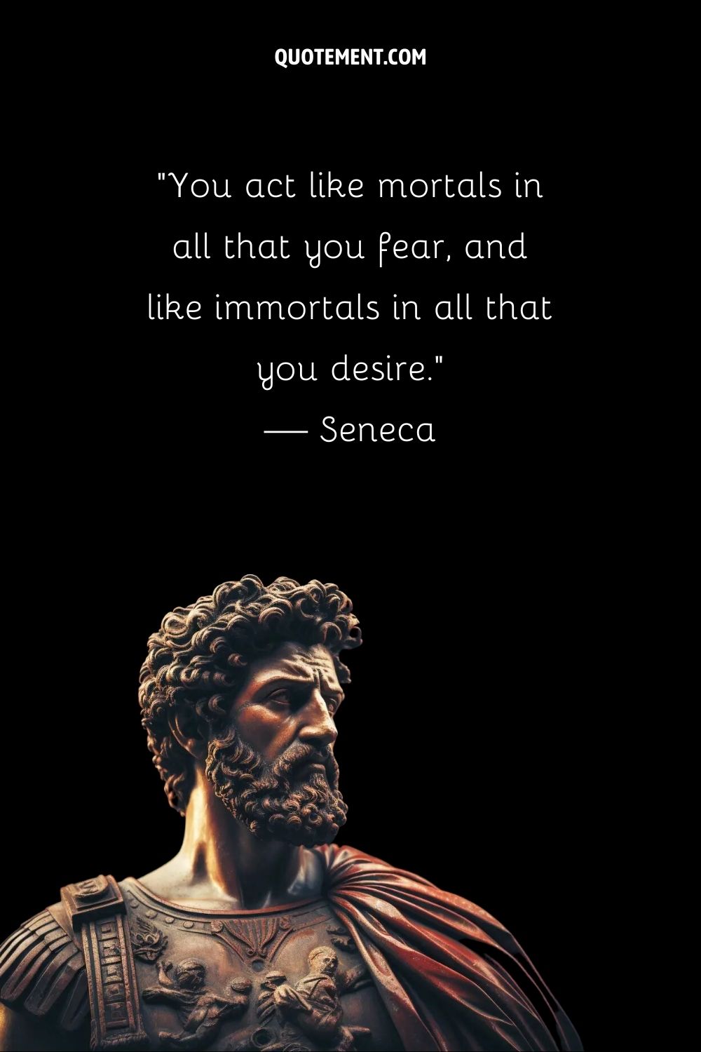 Serene Seneca immortalized in stone