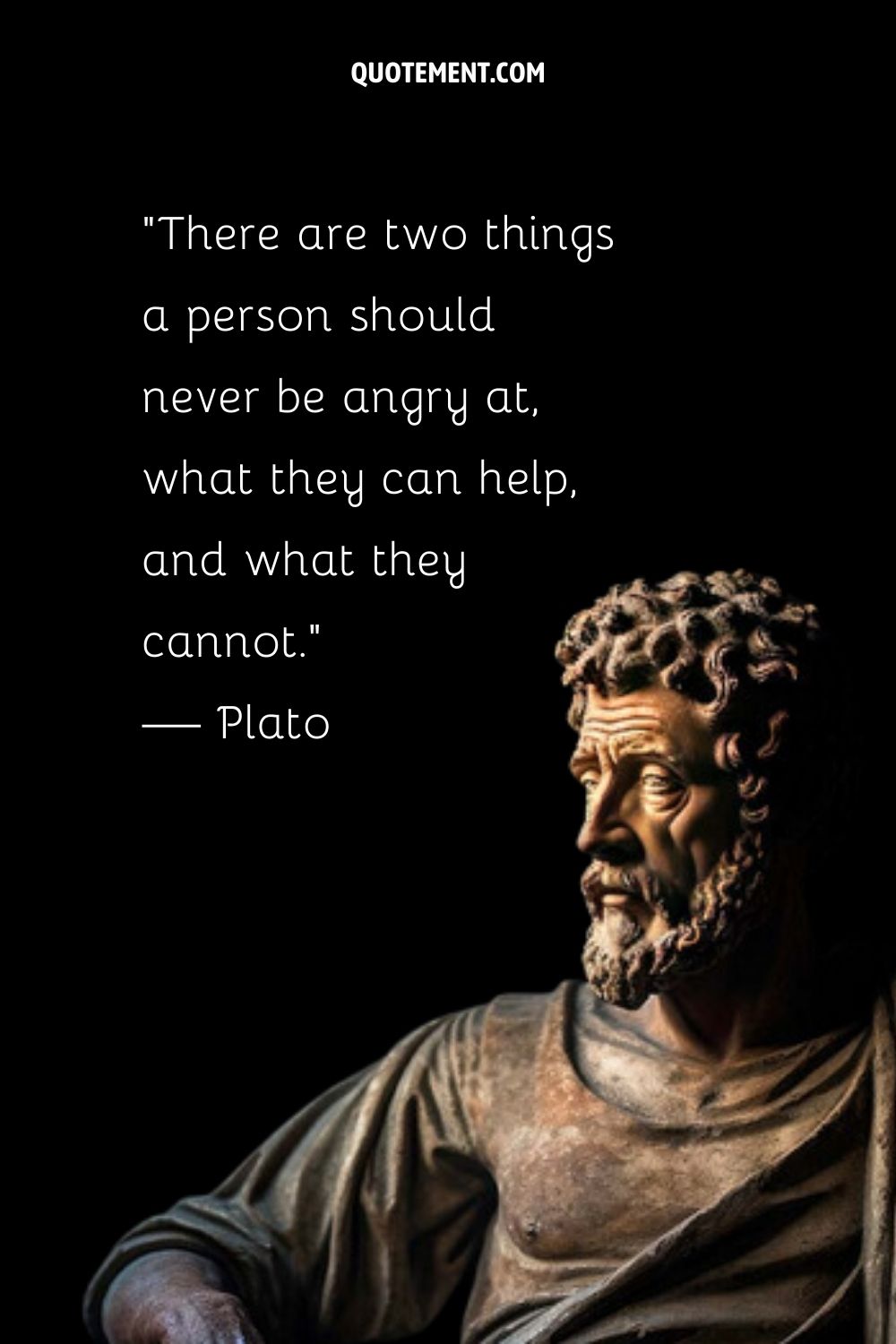 Stoic thinker's statue representing the best stoic quote.