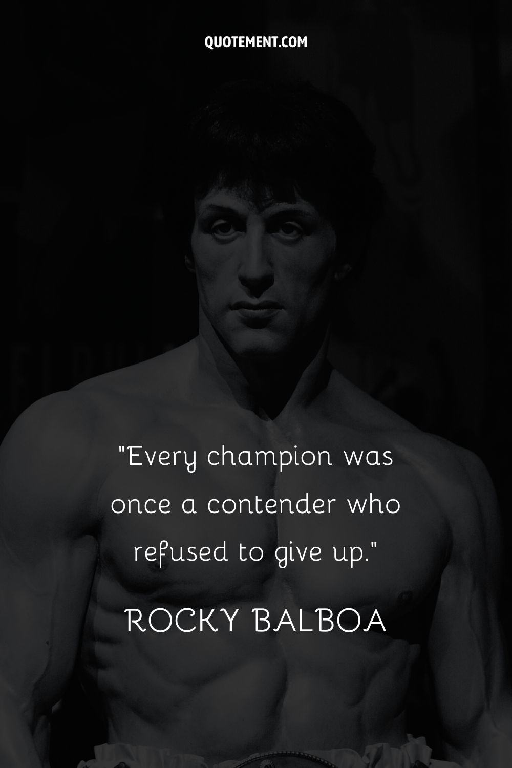 Sylvester Stalone image representing the best Rocky quote
