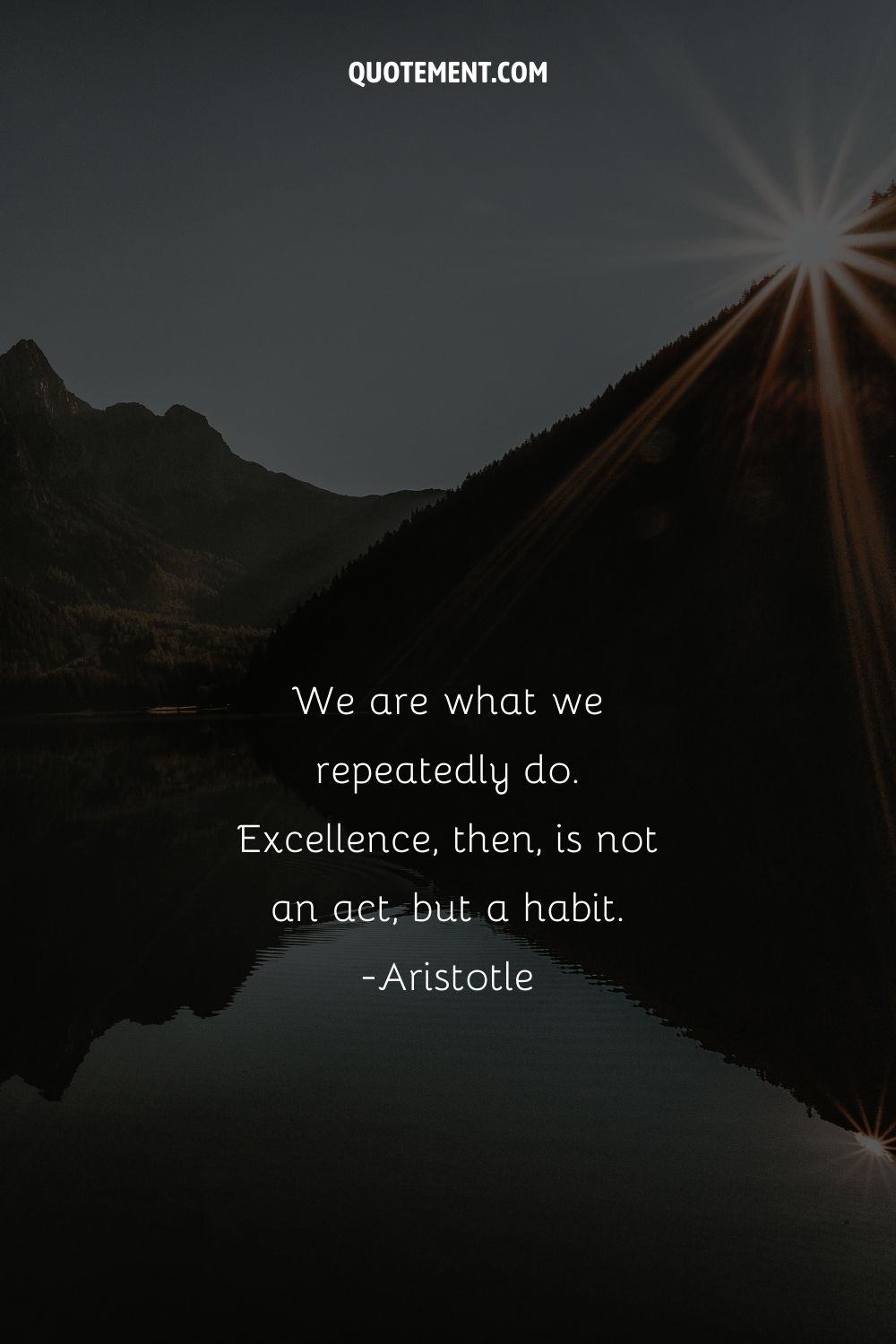 We are what we repeatedly do. Excellence, then, is not an act, but a habit