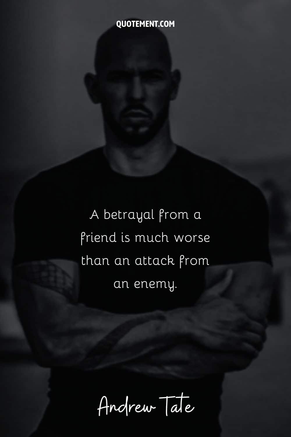 a bulky man representing andrew tate wallpaper quote