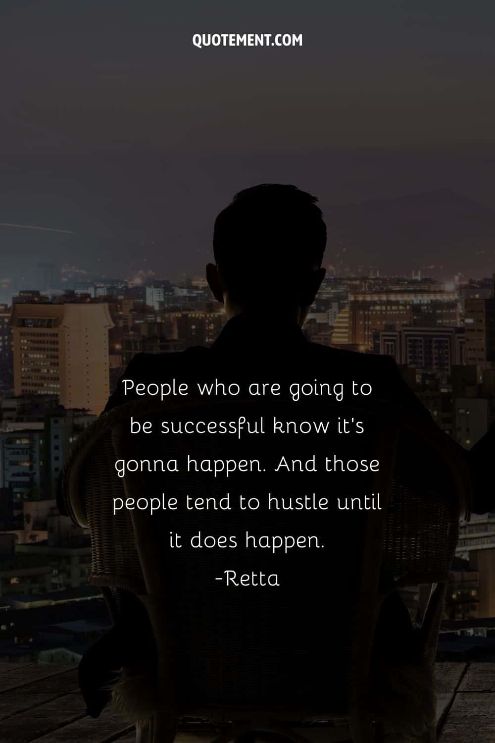 a guy observing the city image representing hustlers motivational quote on success