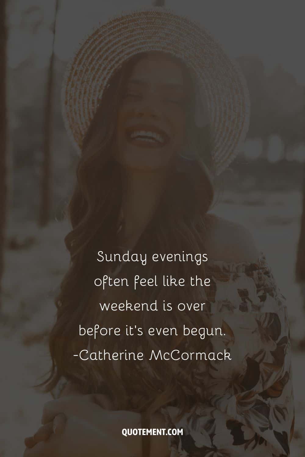 a happy girl smiling representing sunday quote image