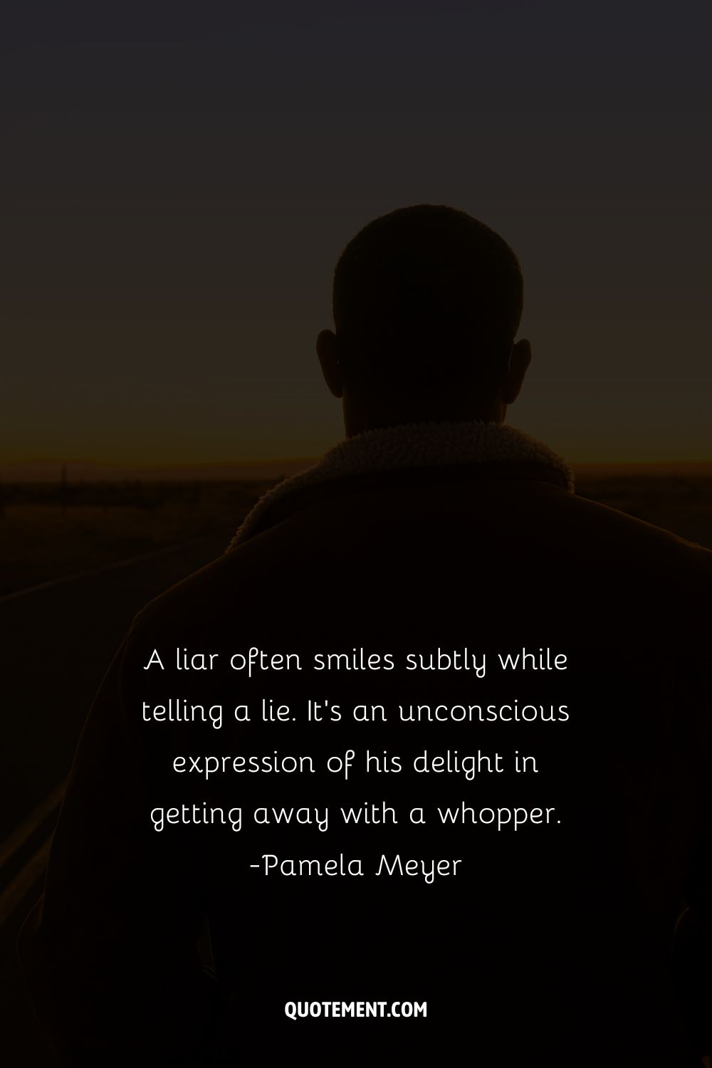 guy in dark image representing dealing with lies quote
