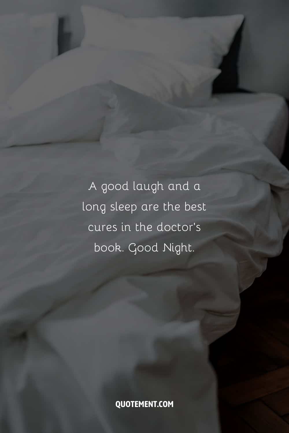 image of bed representing wise sleeping quote