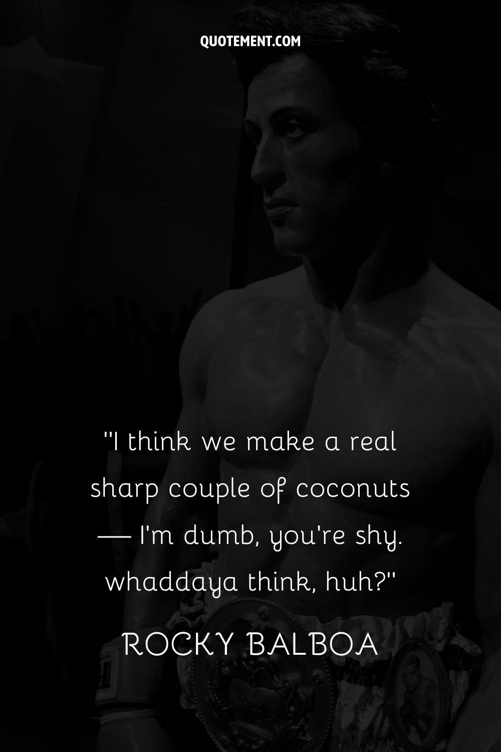 image of boxer Stalone representing famous quote from Rocky
