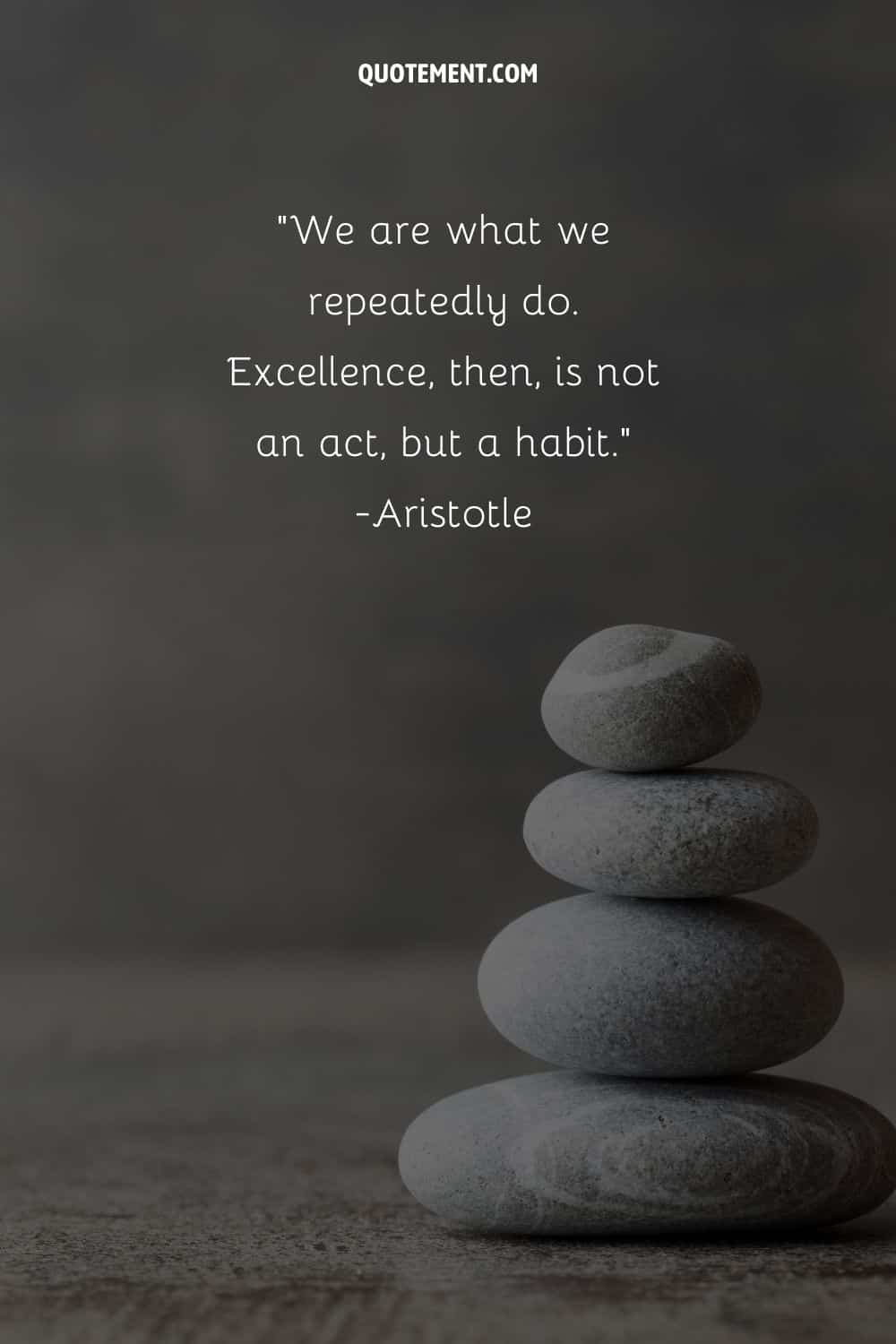image of four rocks representing wellness wednesday quote