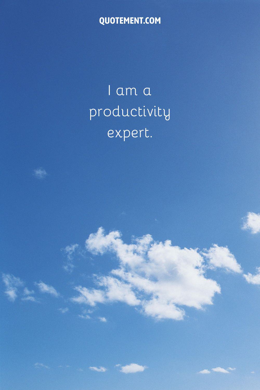 image of the sky representing good affirmation for productivity
