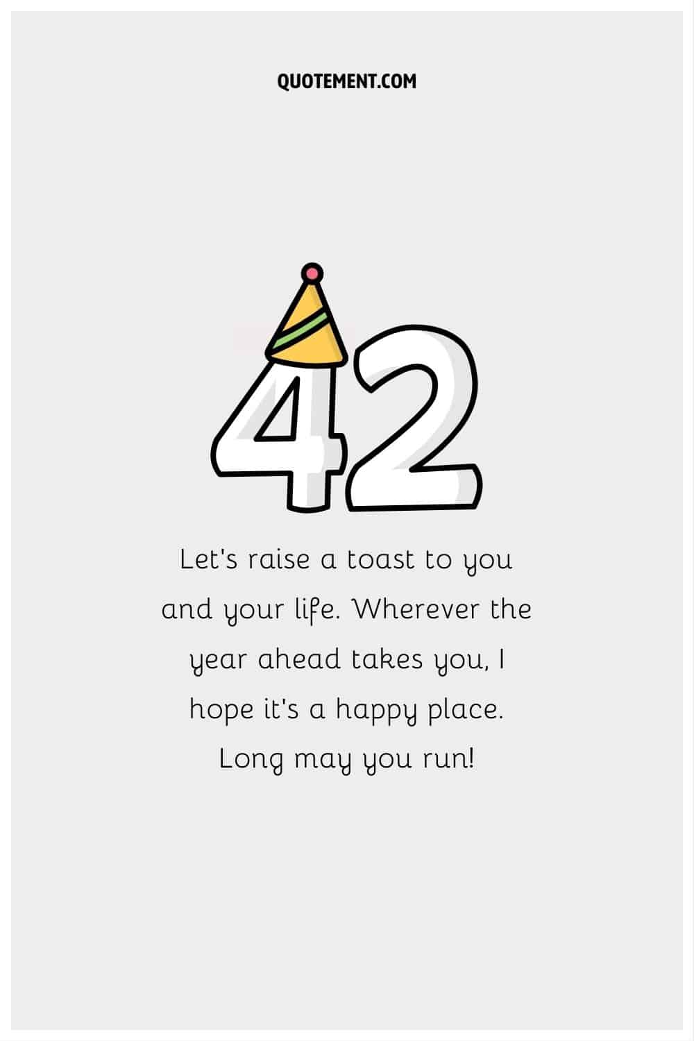 number 42 image representing the best way to say happy 42nd birthday