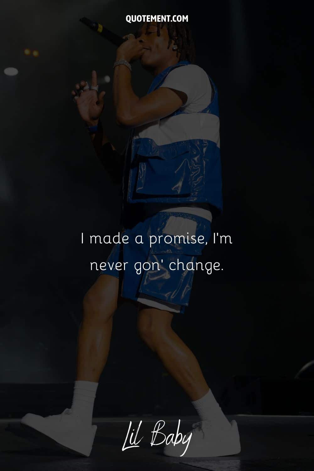 rapper image representing lil baby lyric quote