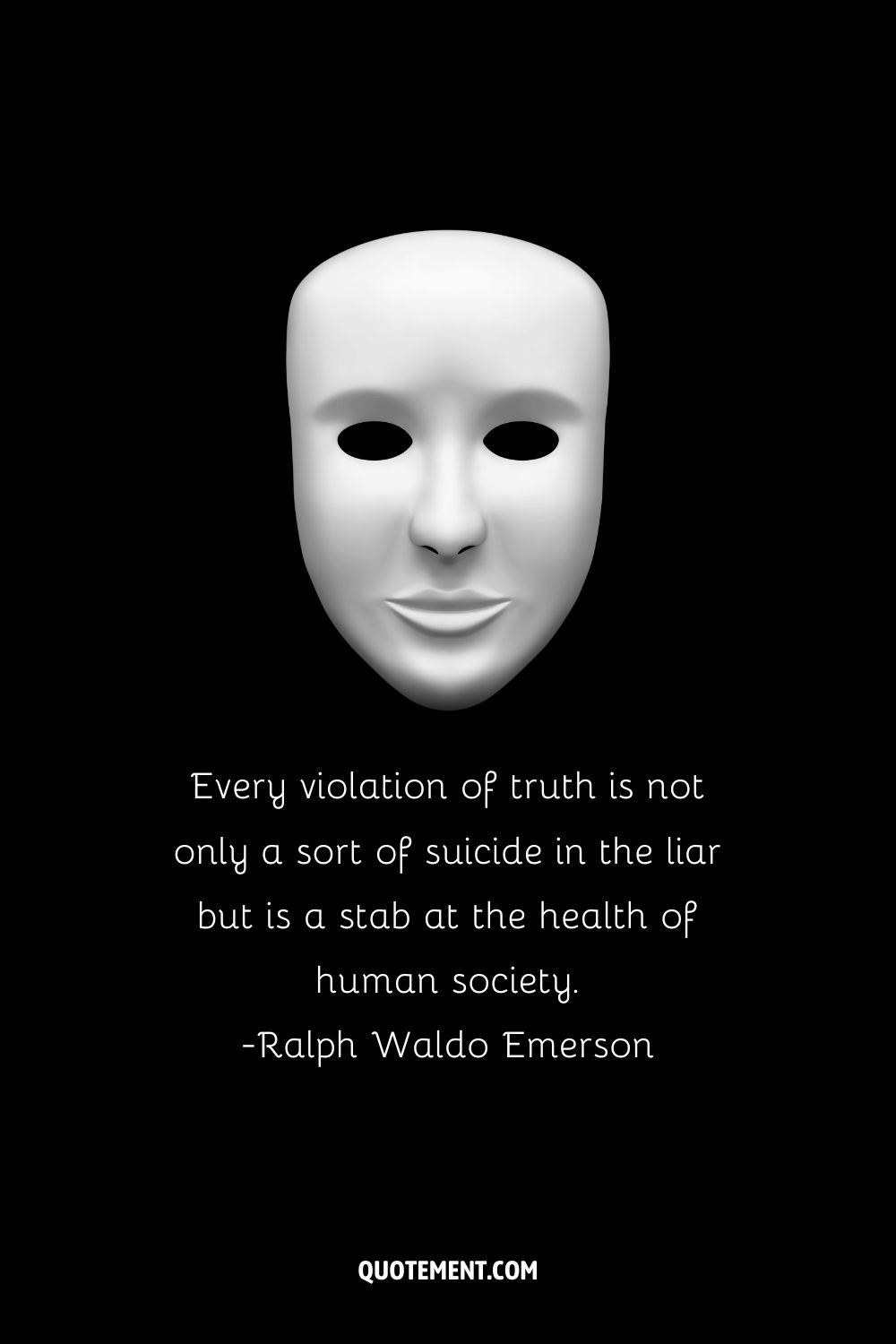 white mask image representing wise liars quote