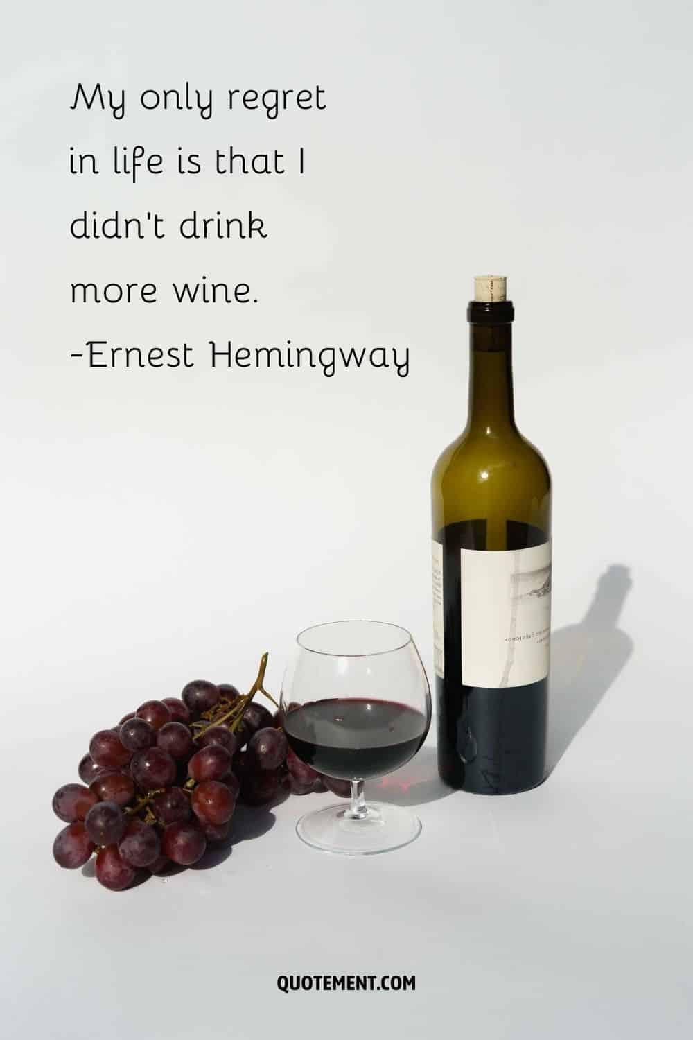 wine and grapes image representing the greatest wine quote