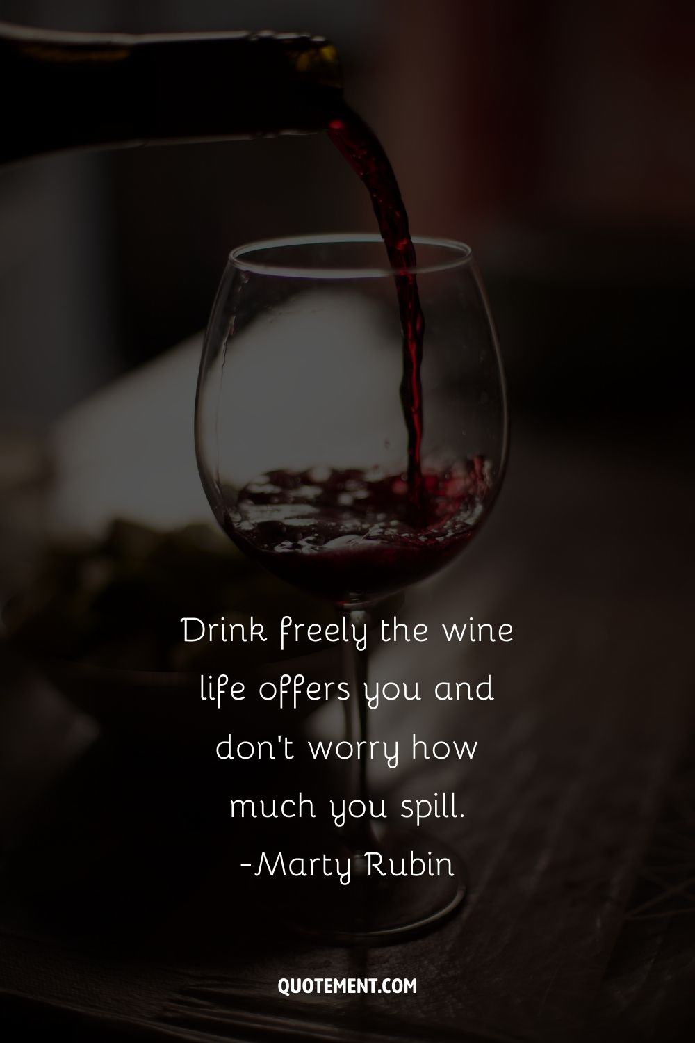 wine pouring image representing a sassy wine tasting quote