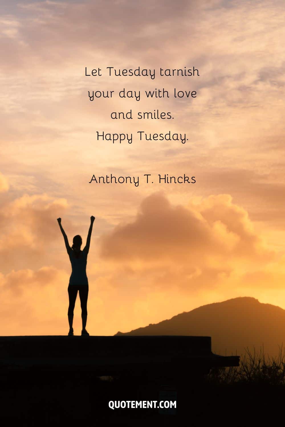 woman in sunset image representing make today great quote