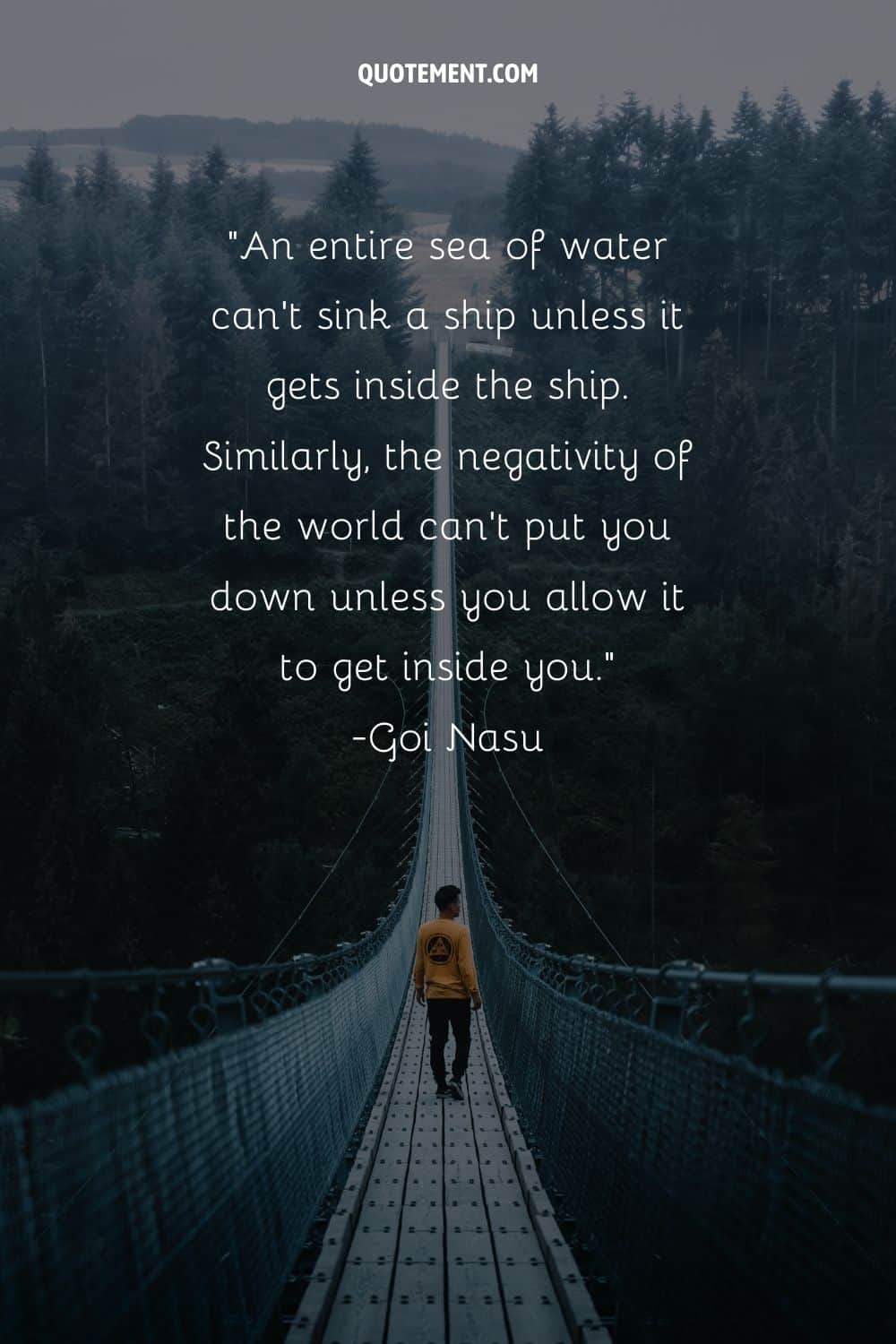 An entire sea of water can’t sink a ship unless it gets inside the ship